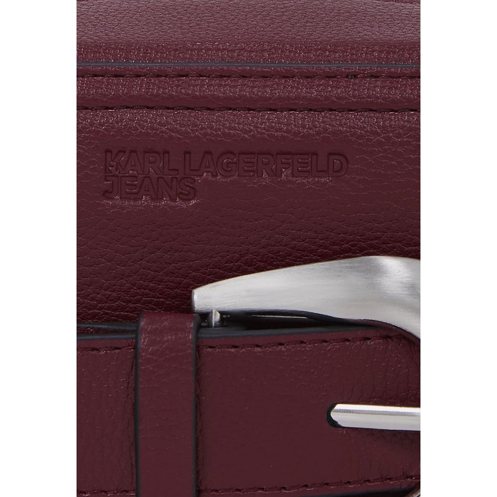 Karl Lagerfeld Bordeaux Polyethylene Handbag