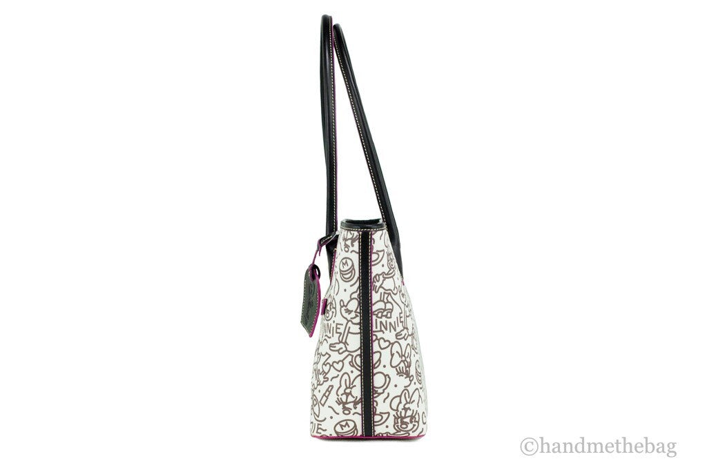 Dooney & Bourke Disney Medium Minnie Mouse Line Art Coated Cotton Tote Handbag