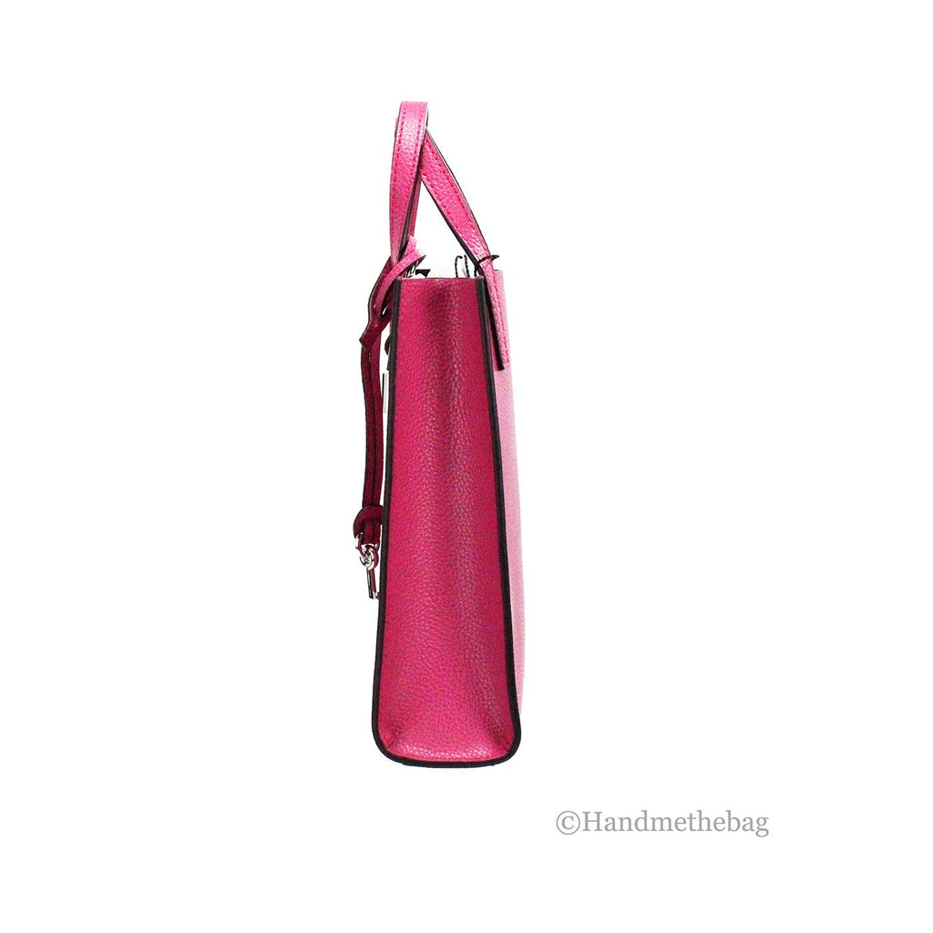 Marc Jacobs Mini Grind Cactus Flower Pebbled Leather Crossbody Tote Bag