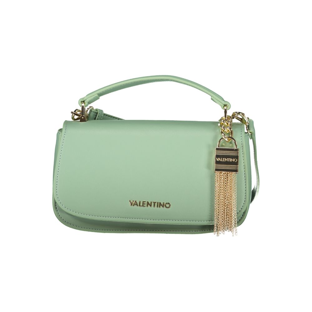 Mario Valentino Verde Polyurethane Women's Bag with Pocket and Compartments