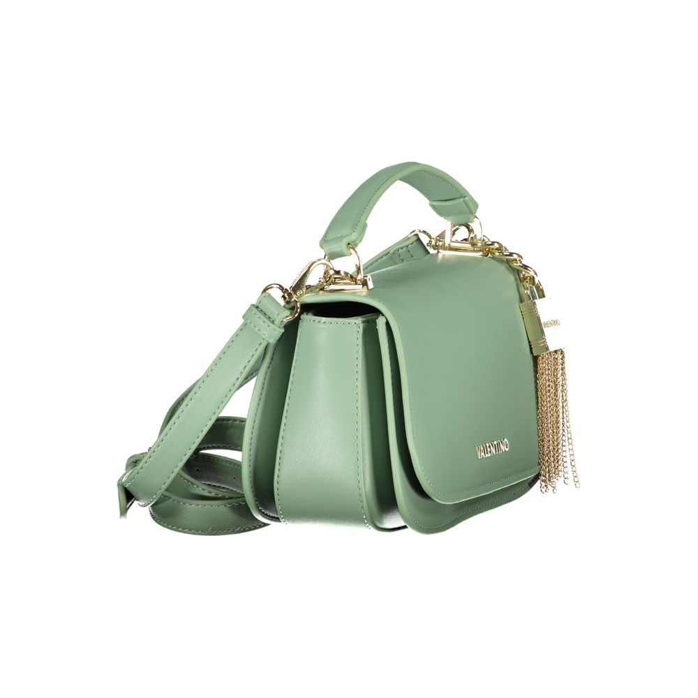Mario Valentino Verde Polyurethane Women's Bag with Pocket and Compartments