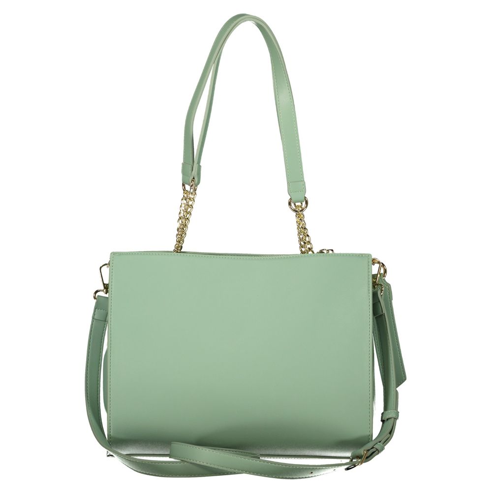 Mario Valentino Verde Poliuretano Women's Bag with Compartments and Pockets