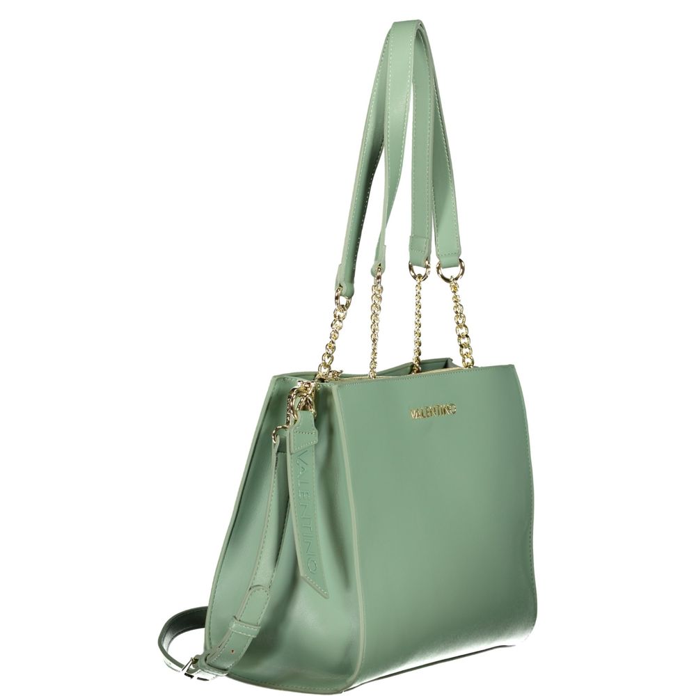 Mario Valentino Verde Poliuretano Women's Bag with Compartments and Pockets