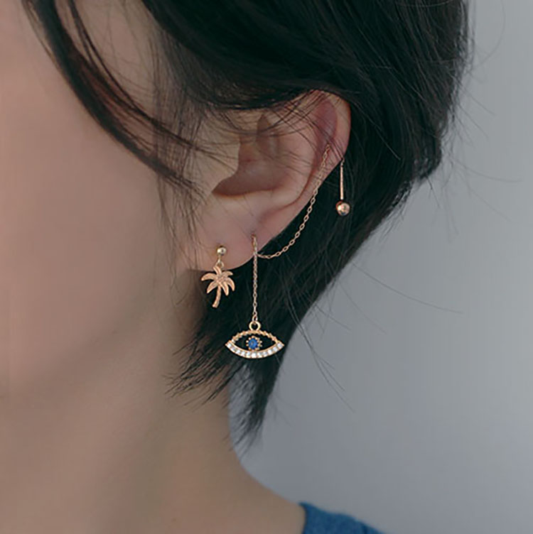 Gold fine needle screw U-shaped ear nail
