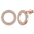 S925 Vintage Round Earrings In Sterling Silver