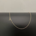 Initial Necklaces For Women, Dainty Gold Letter Necklace 14k Gold Plated Sideways Initial Necklace Cute Name Simple Choker Necklaces For Women Trendy Jewelry Gifts