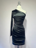 One Shoulder Satin Dress