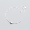 Silver Anklet Women's Heart-shaped Sweet Love Foot Jewelry